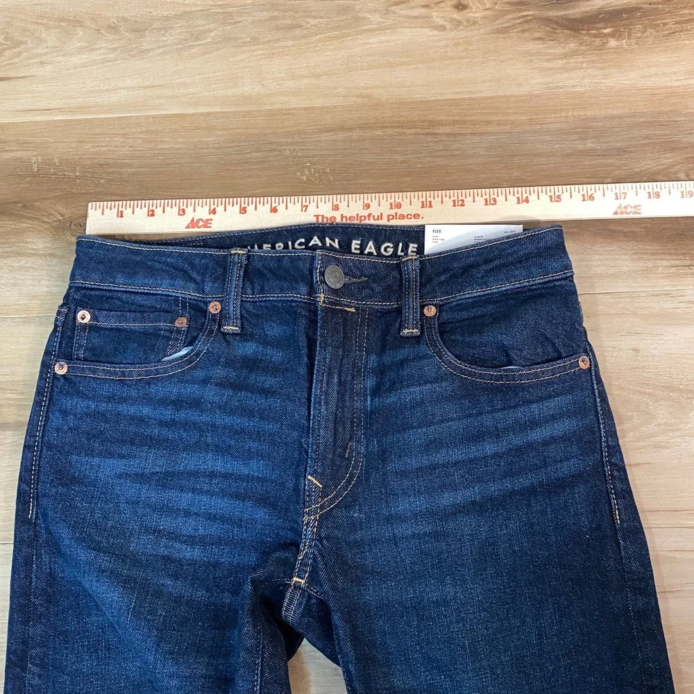 American Eagle Slim Flex Dark Wash Indigo Denim Jeans Mens 29x30